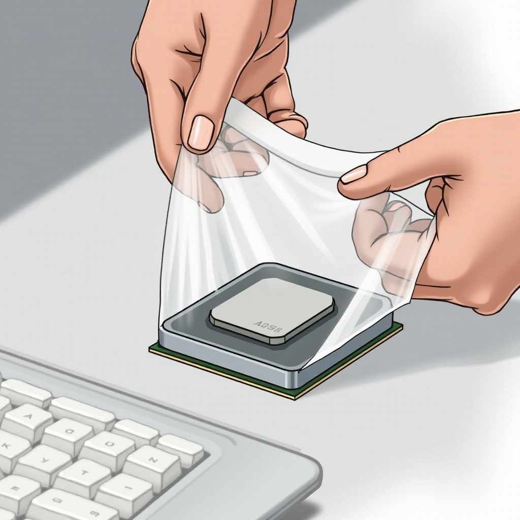 како послати процесор уз антиелектростатичку кесу