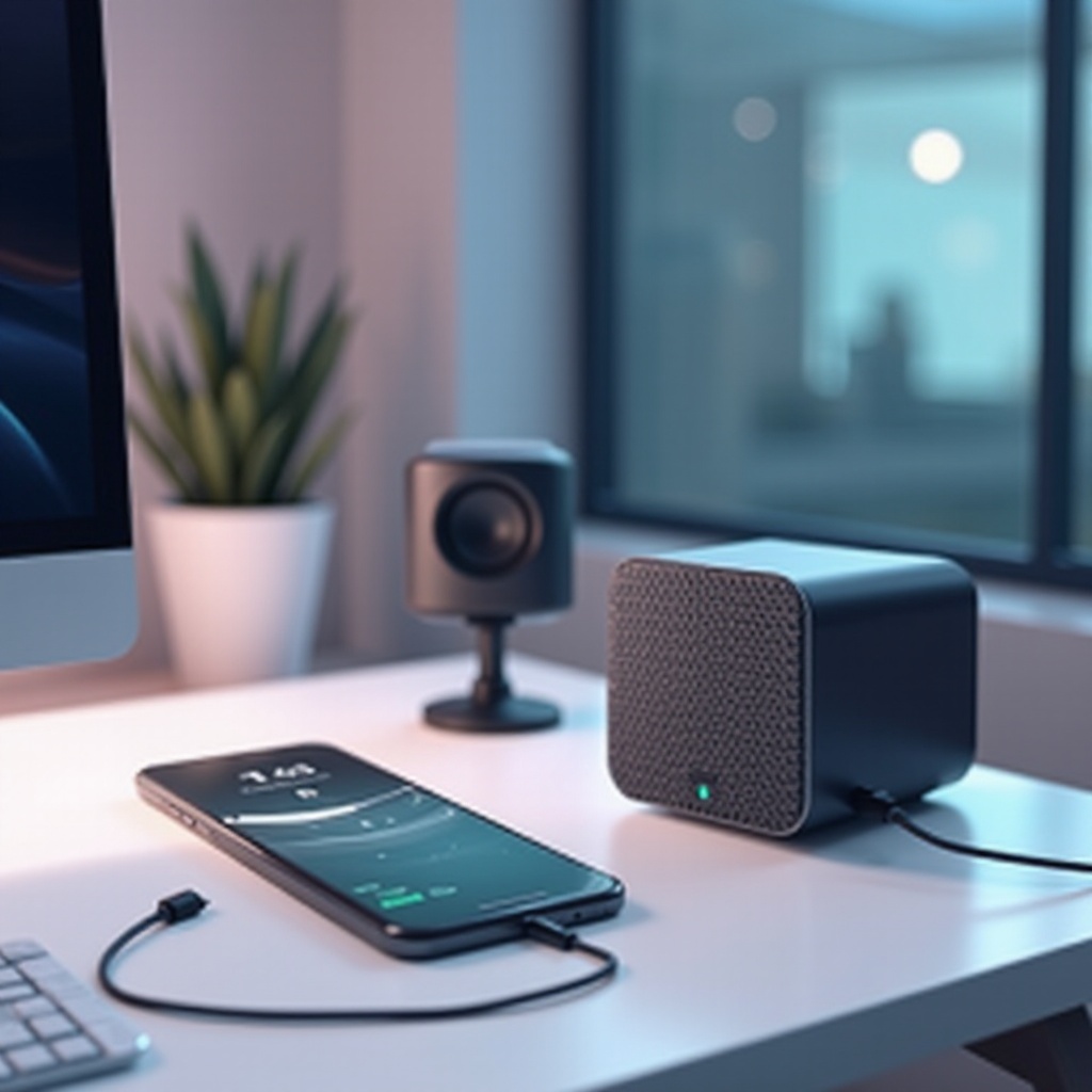 usar o telefone como alto-falante para o PC