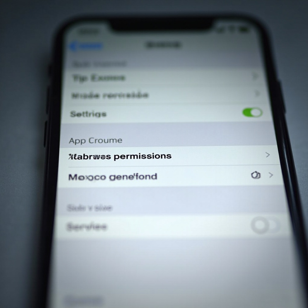 permissões de aplicativo configurações do iphone